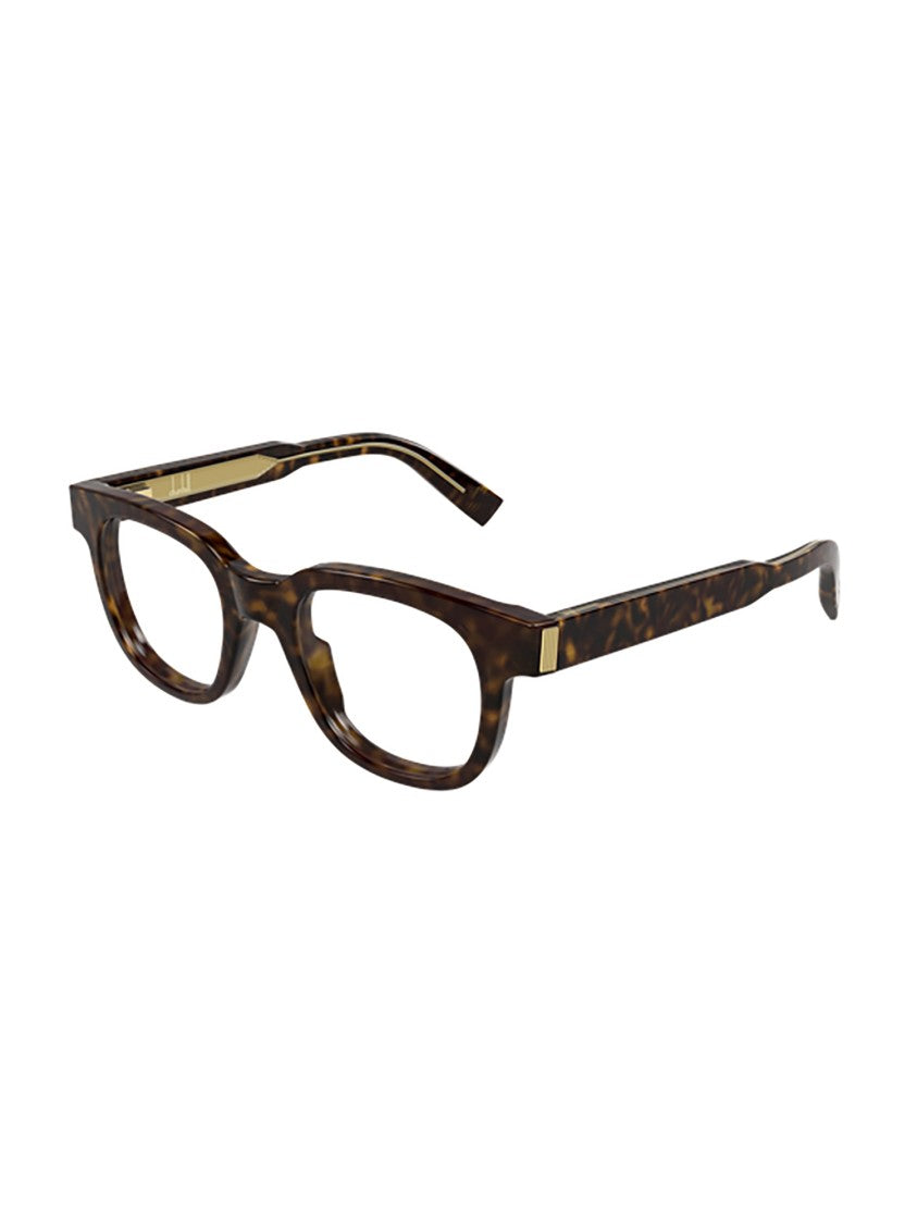 Dunhill Brown Du0117o Rectangular Gold Frames