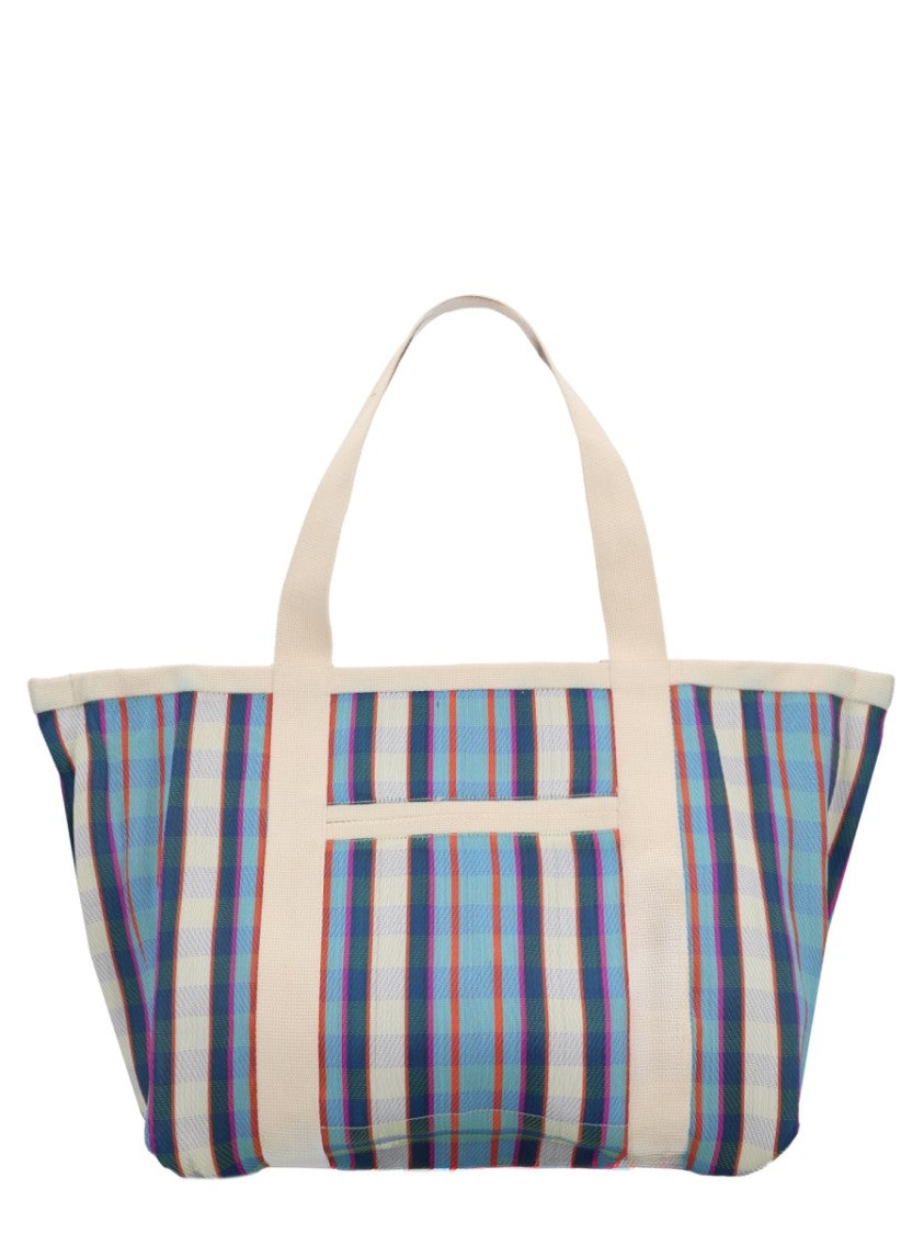 Isabel Marant Darwen Plaid Pattern Lightweight Nylon Tote Bag