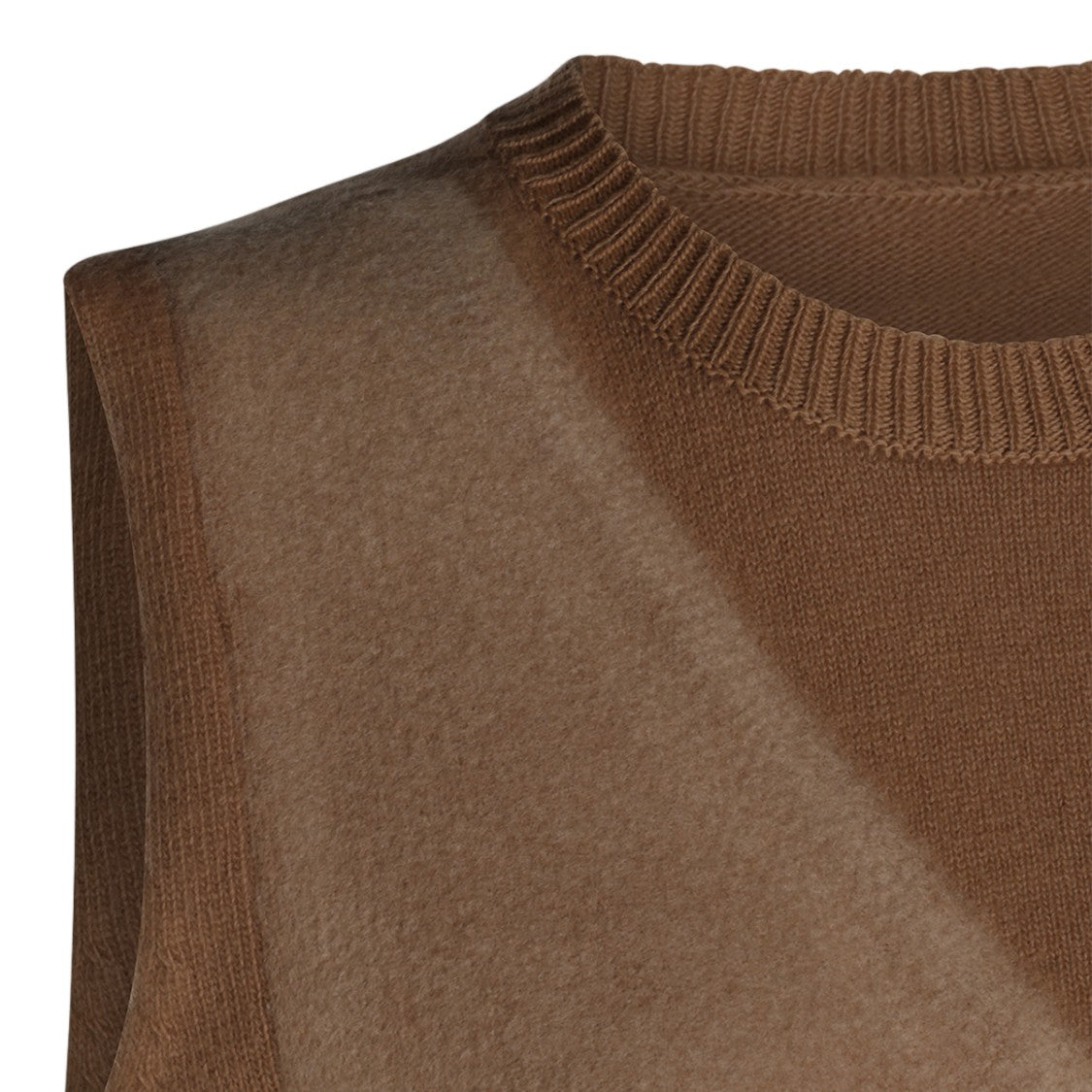 Maison Margiela Sleeveless Sweater With Tonal V-Pattern And Boxy Fit