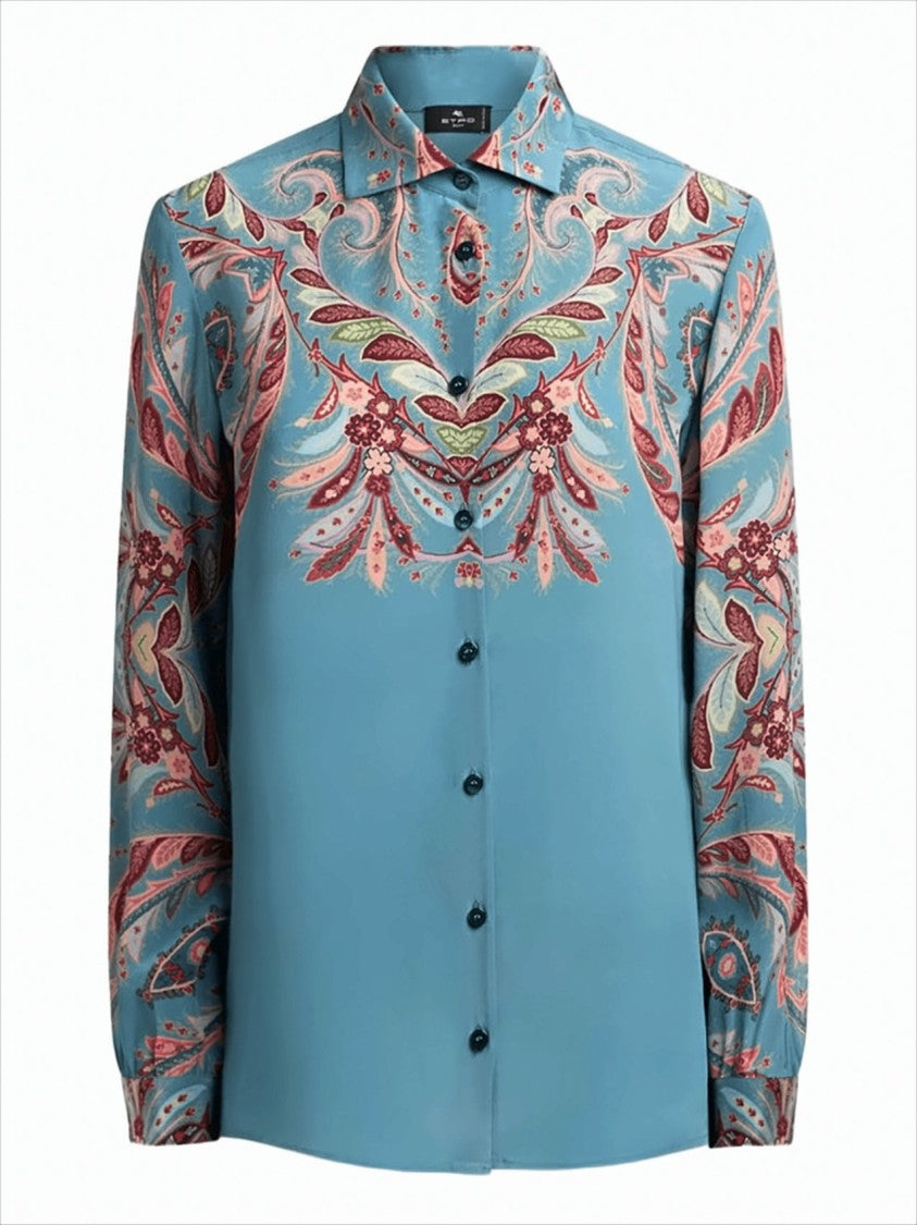Etro Paisley-Printed Silk Crêpe De Chine Blouse