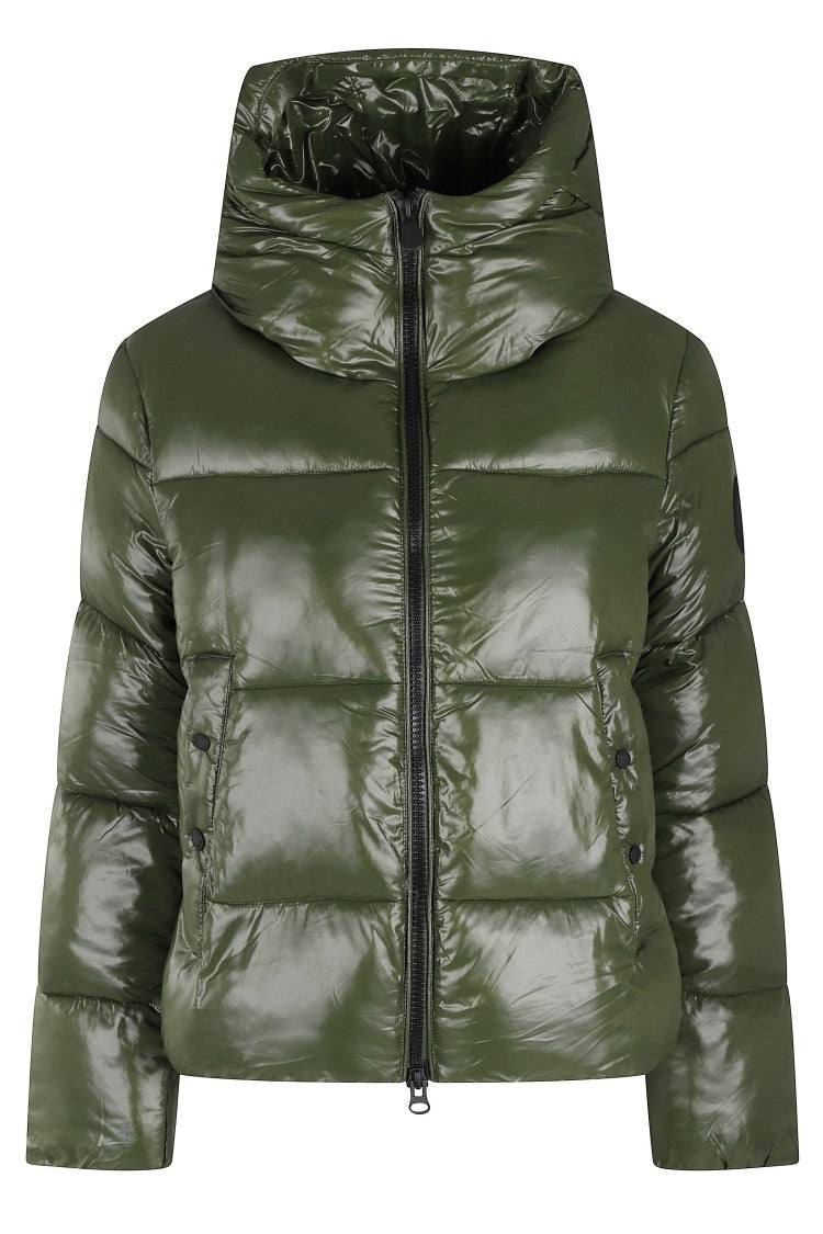 Save The Duck Shiny Quilted Down Jacket With Hood
