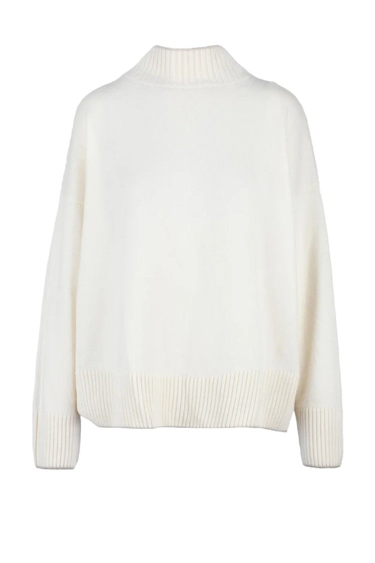 Eleventy Women's Cashmere Mock Neck Pullover - White