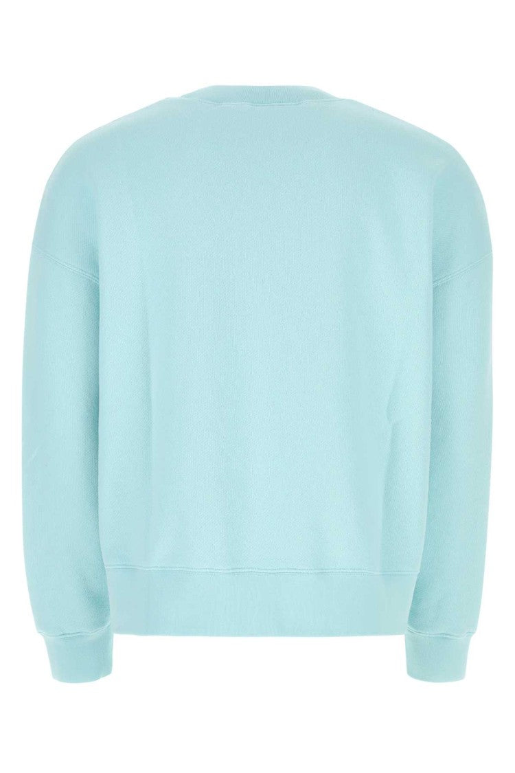 Palm Angels Pastel Light-Blue Cotton Sweatshirt