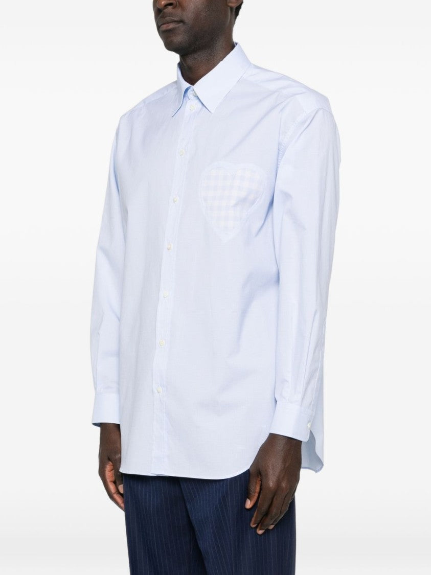 Moschino Silk And Nylon Point Collar Shirt