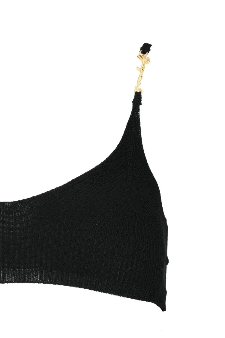 Jacquemus Black Viscose Polyester Polyamide Women's Viscose Top