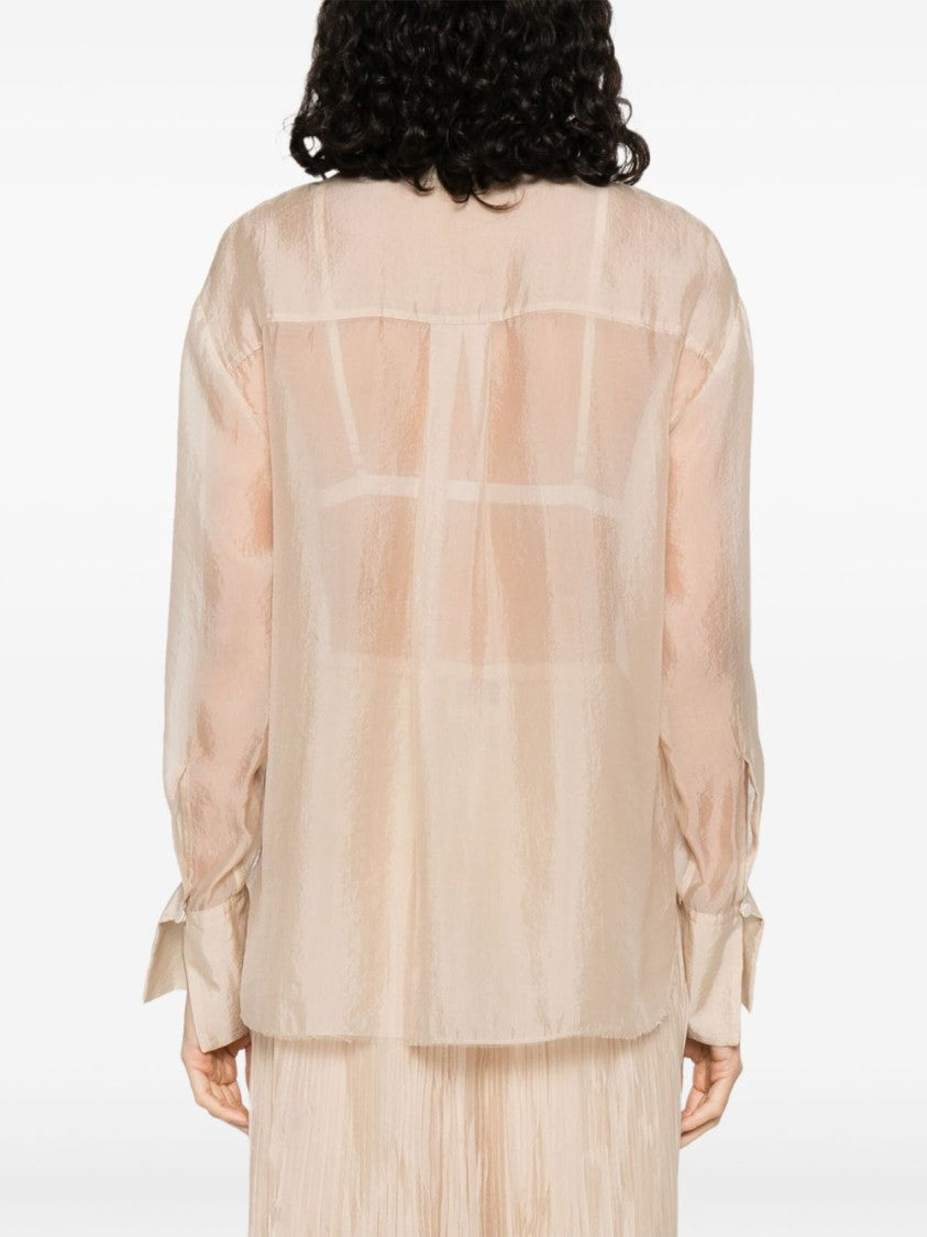 Forte Forte Lightweight Semi-Sheer Shirt With Classic Collar