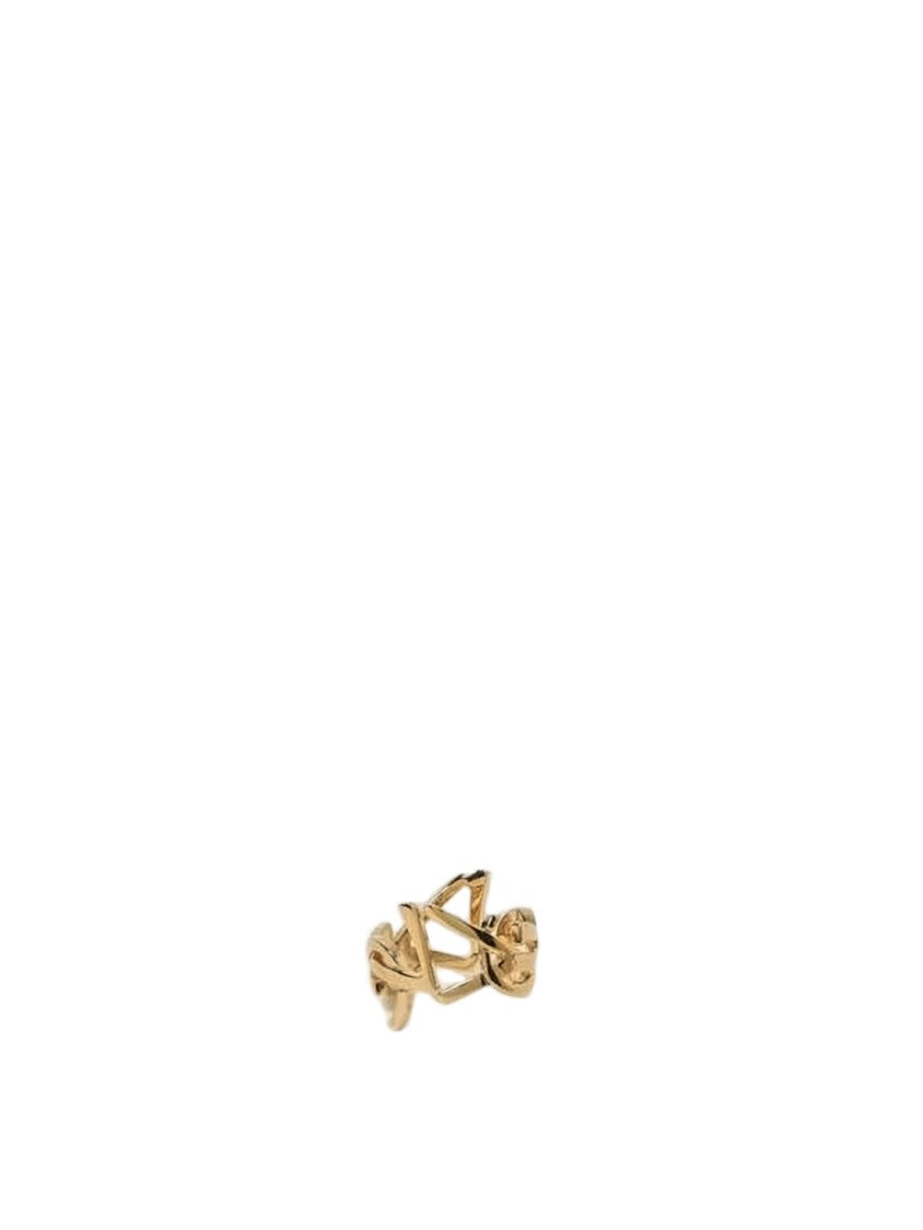 Saint Laurent Gold-Tone Ring With Openwork Geometric Design