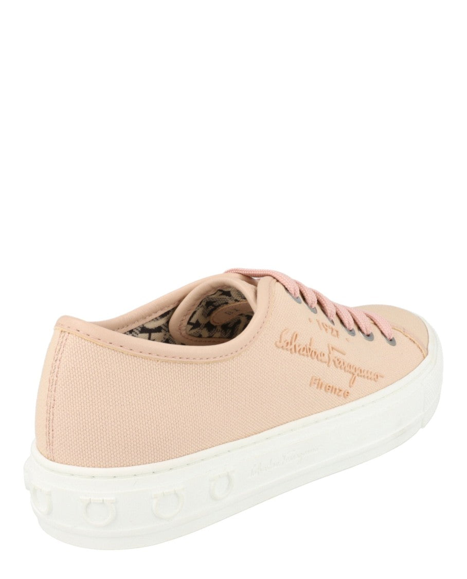 Ferragamo Mediterr Canvas Low-Top Sneakers