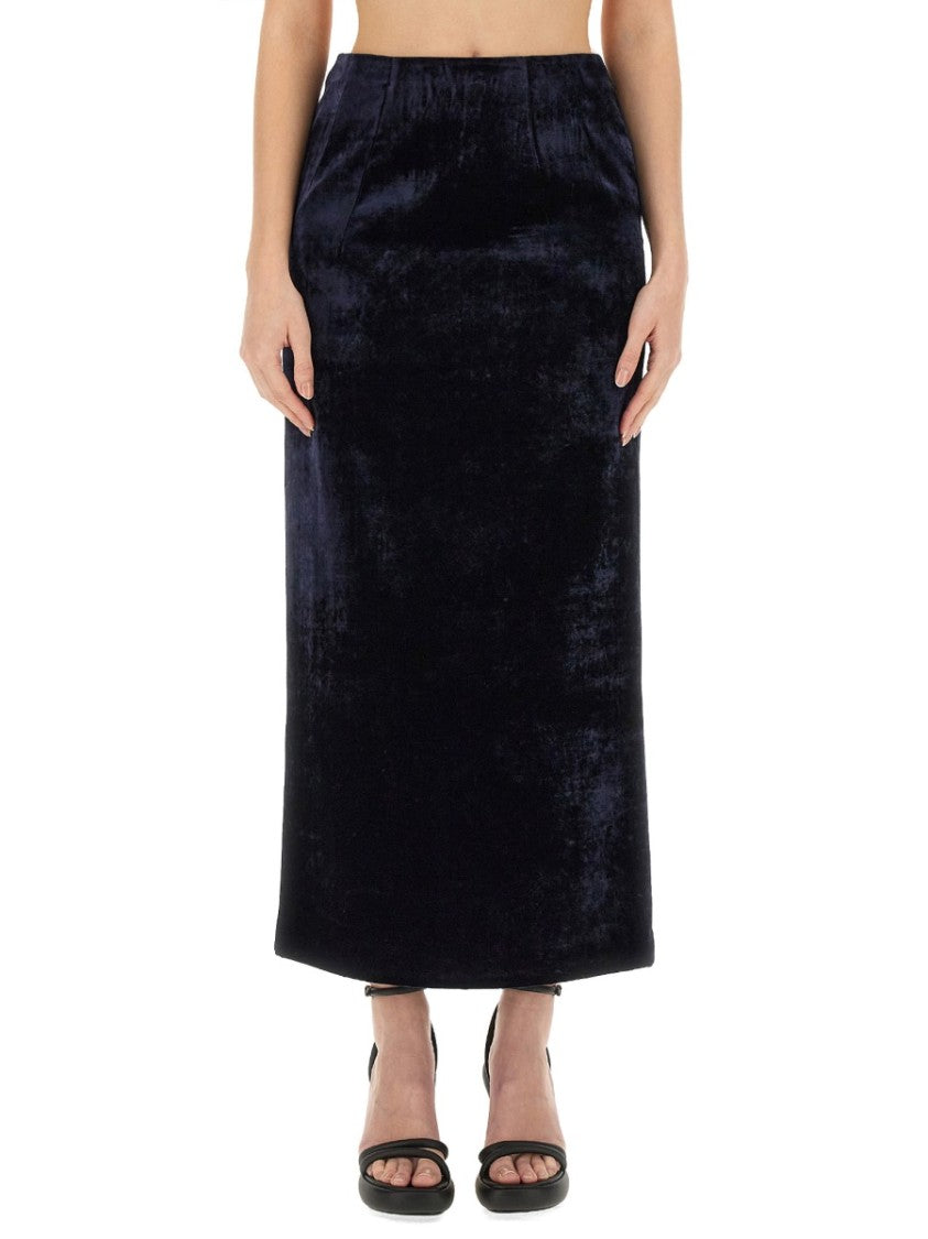 Fendi Black Slim-Fit Long Skirt