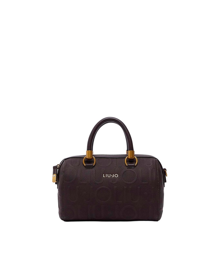 Liu Jo Deep Brown Eco-Leather Top-Handle Handbag