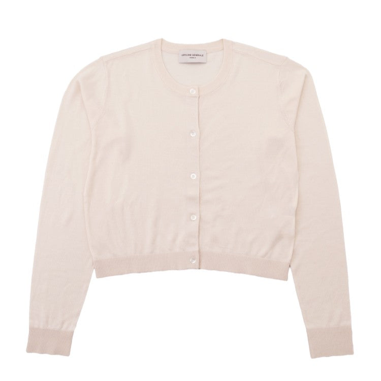 Officine Generale Slightly Fitted Long Sleeve Cardigan