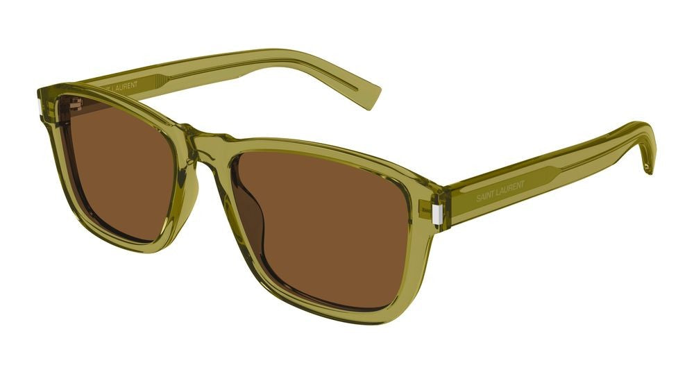 Saint Laurent Green Bold Oversized Square Sunglasses