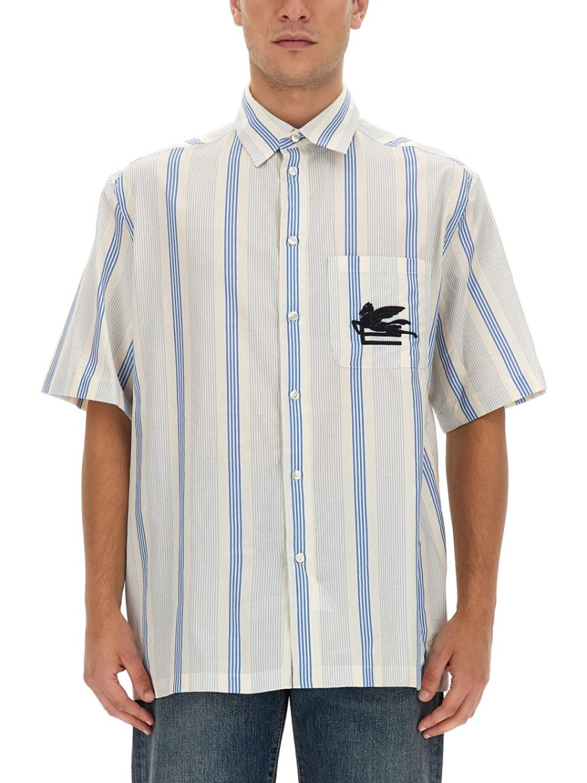 Etro Vertical Striped Cotton Shirt
