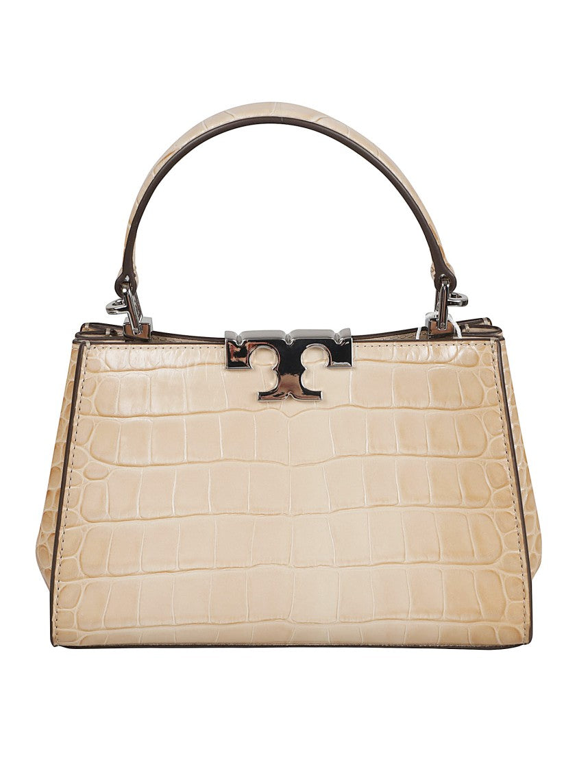Tory Burch Structured Croc-Embossed Leather Handbag With Removable Strap