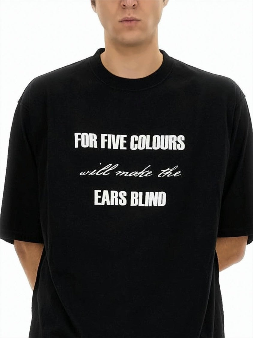 Undercover Graphic Print Black Short-Sleeve T-Shirt With Relaxed Fit