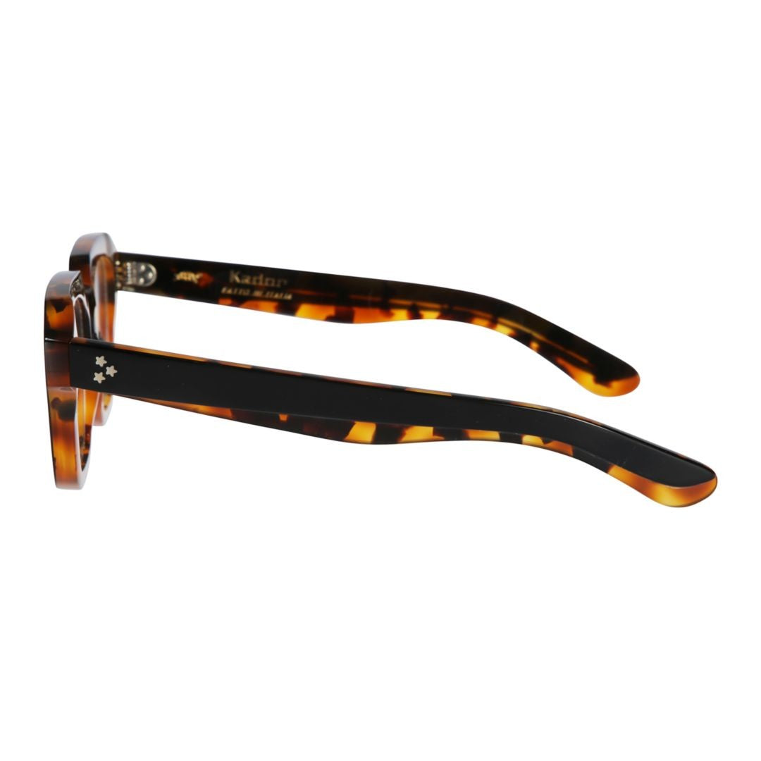 Kador Smoke Oversized Square Tortoiseshell Frame Eyeglasses