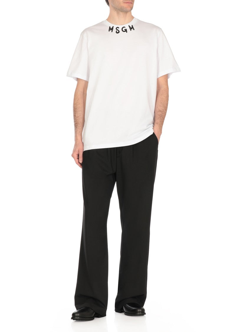 Msgm Black Wool Pants