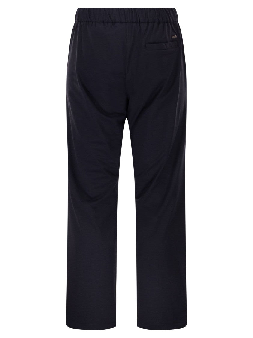 Herno Stretch Techno-Nylon Jogger Trousers With Pleats