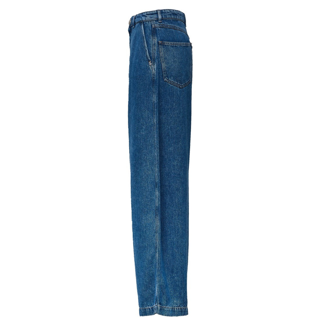 Sportmax Wide-Leg Denim Jeans With Vintage Wash And Tobacco Stitching