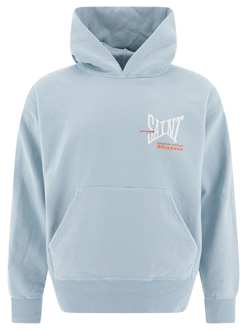 Saint Mxxxxxx Light Blue Cotton Sweatshirt