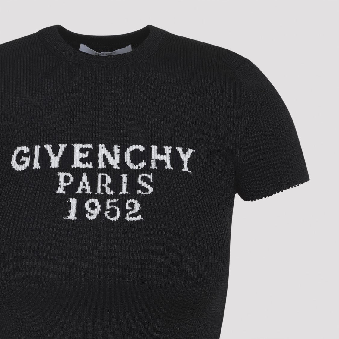 Givenchy Fitted Ribbed Top With Contrasting Logo Detail