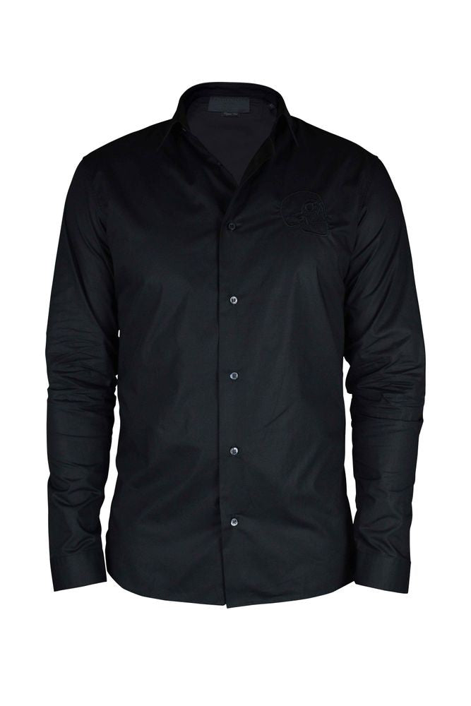 Philipp Plein Gold Cut Ls Skull Shirt