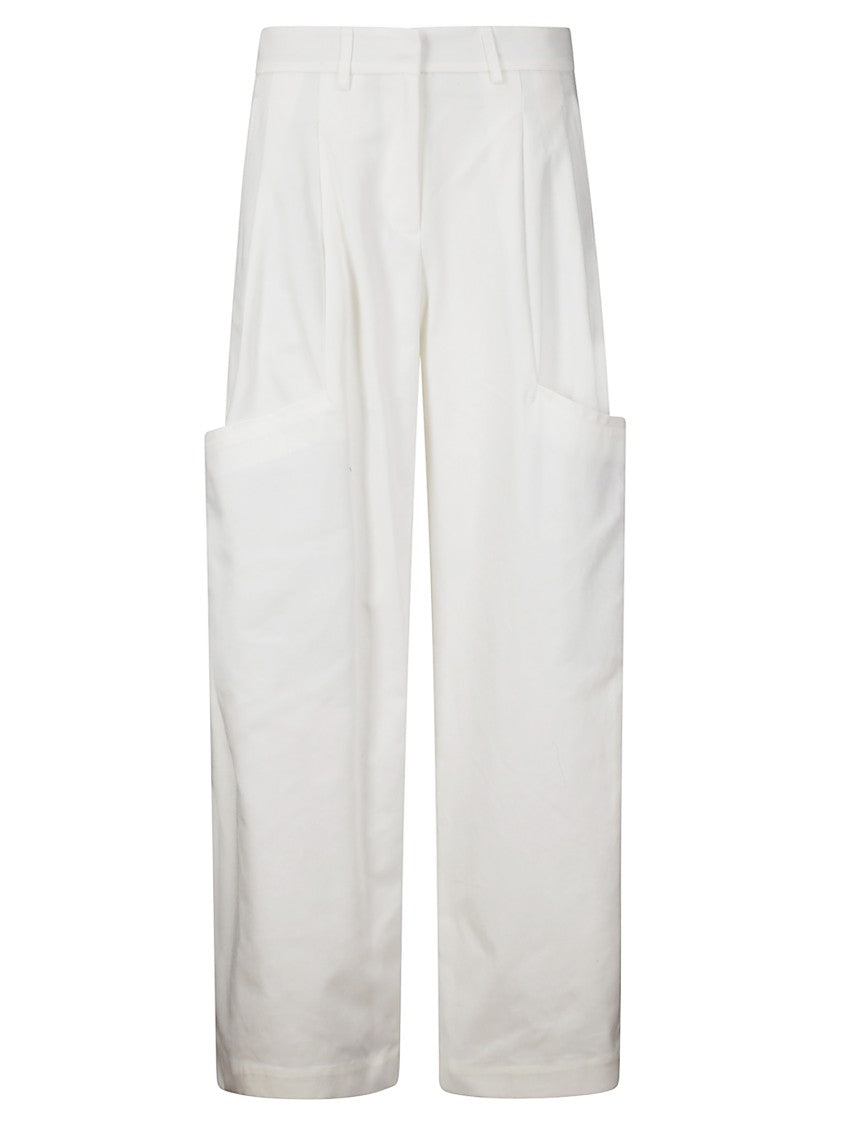 Jejia Wide-Leg White Trousers