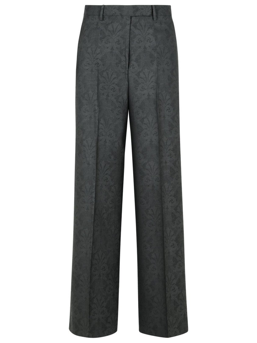 Etro Grey Wool Trousers