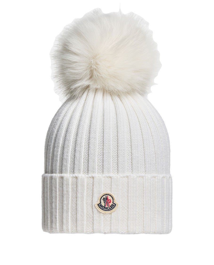 Moncler Wool Hat With Pom Pom
