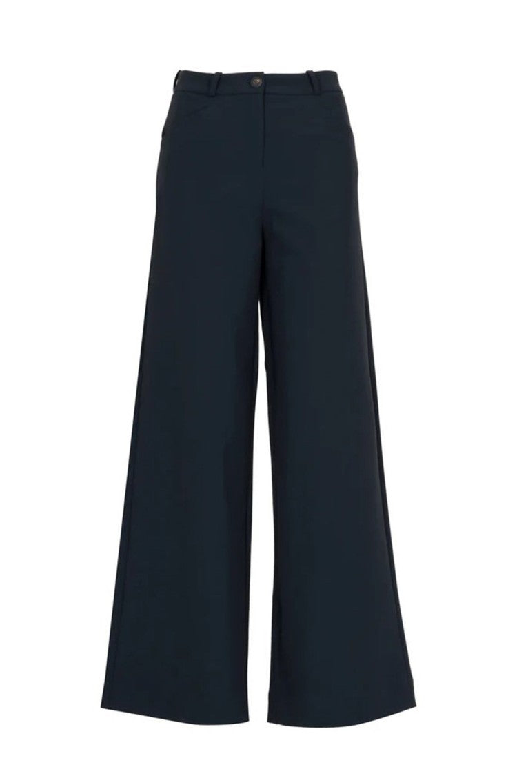 Rrd Black Cotton-Blend Wide-Leg Pants