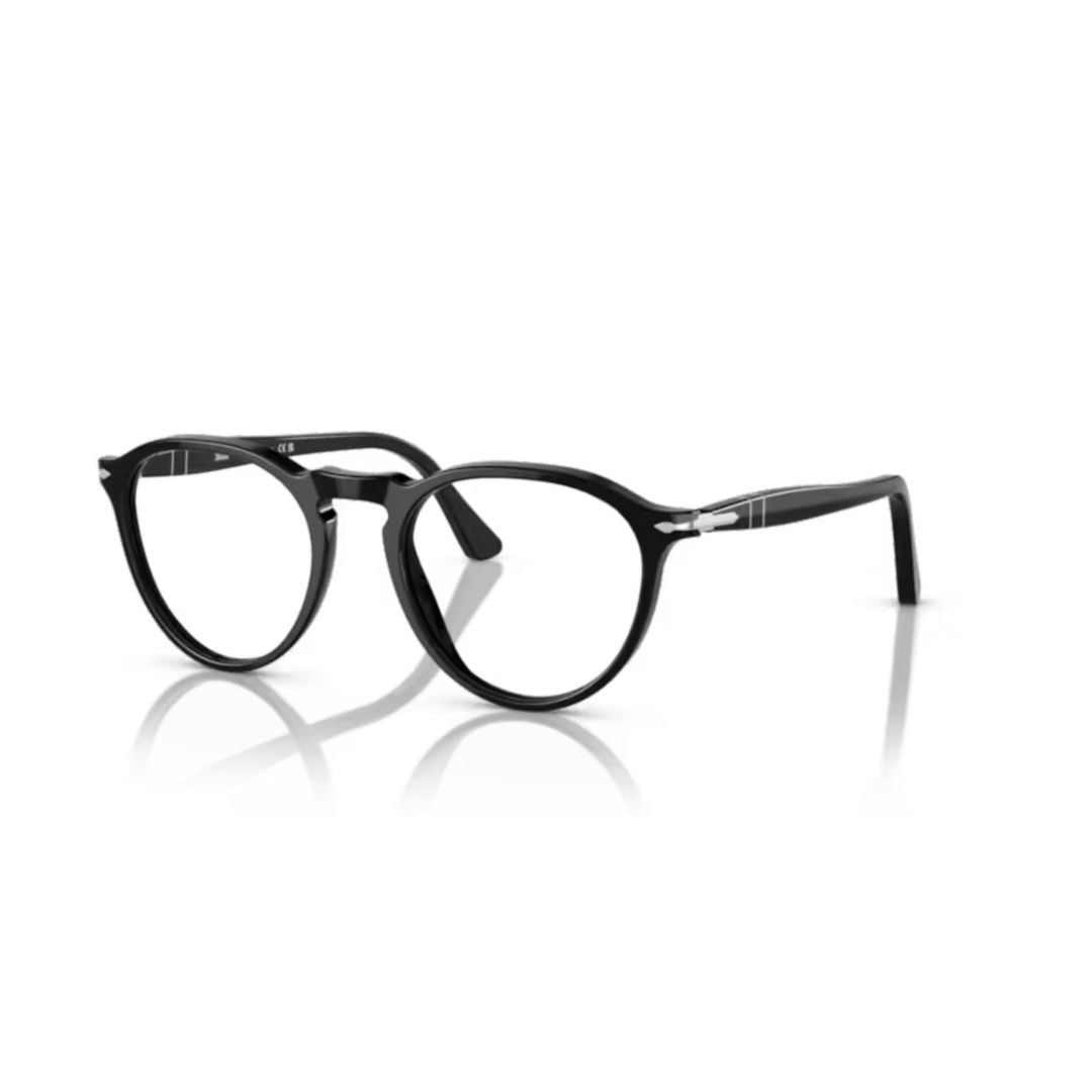 Persol 3286V Vista Round Frame Eyeglasses With Keyhole Bridge