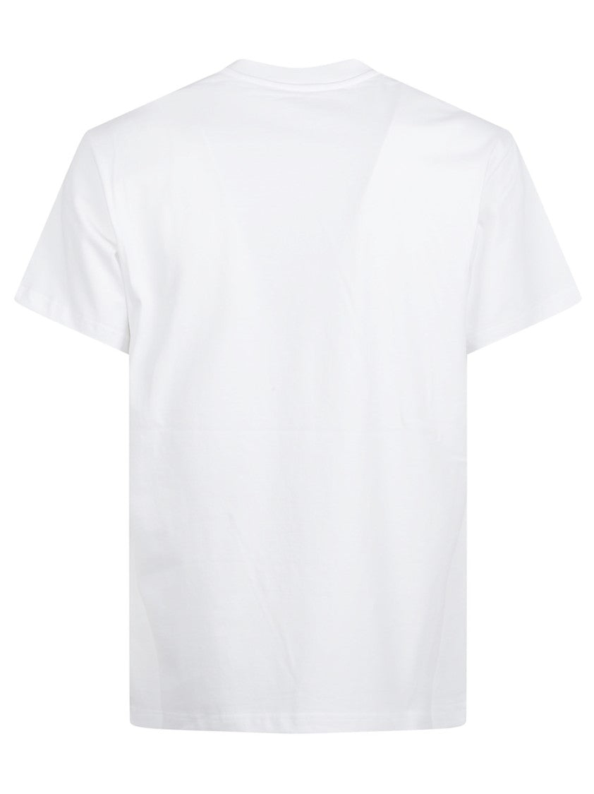 Givenchy White Cotton T-Shirt With Gros-Grain Applique And Reinforced Neckline