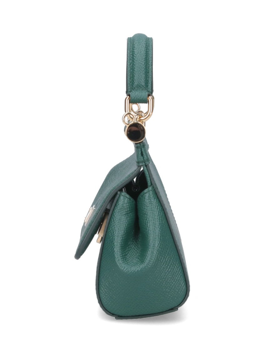 Dolce & Gabbana Sicily Green Small Calfskin Shoulder Bag