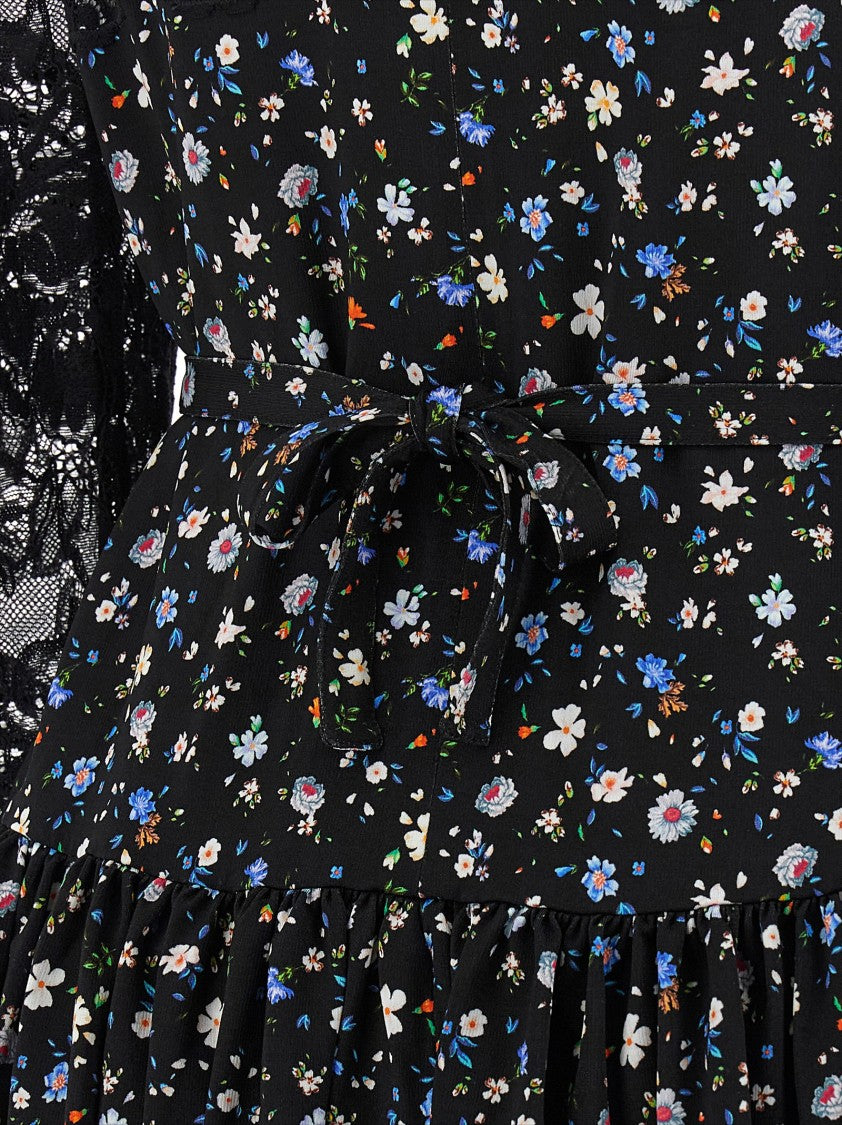 Paco Rabanne Mini Floral Lace Dress