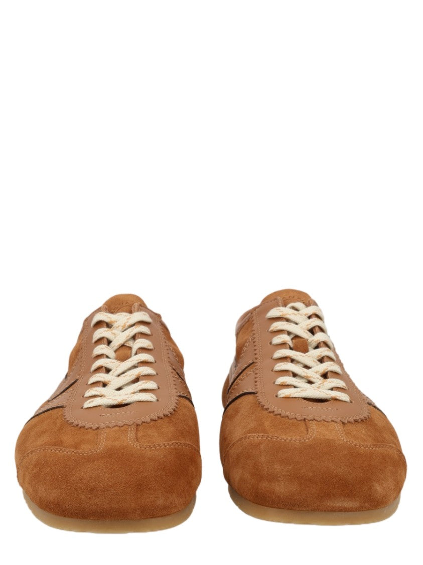 Dries Van Noten Brown Suede Leather Casual Sneakers