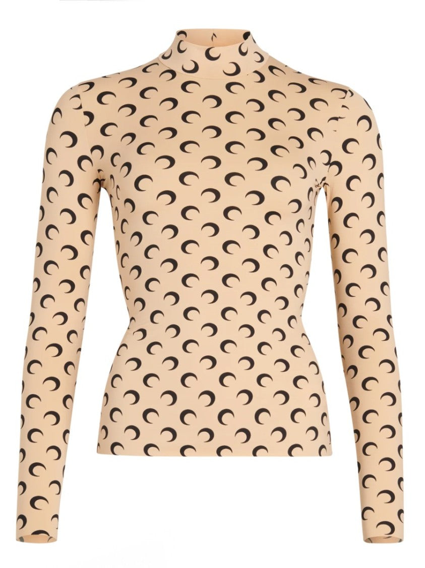 Marine Serre Celestial Crescent Moon Long-Sleeve Top