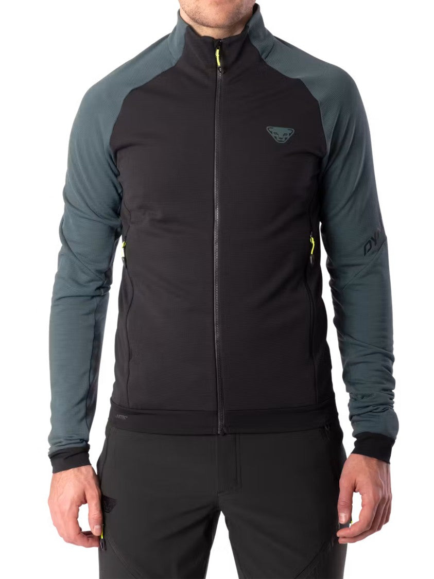 Dynafit Athletic Black Jacket With Dark Green Sleeves