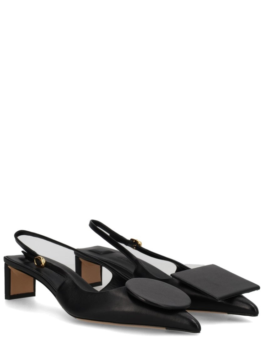 Jacquemus Les Slingbacks Duelo Lamb Leather Pumps