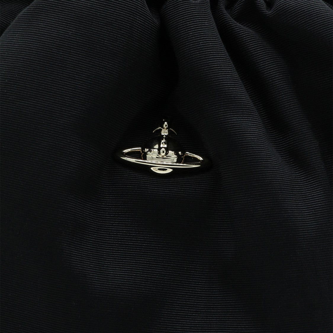 Vivienne Westwood Drawstring Structured Gold-Accent Bucket Bag
