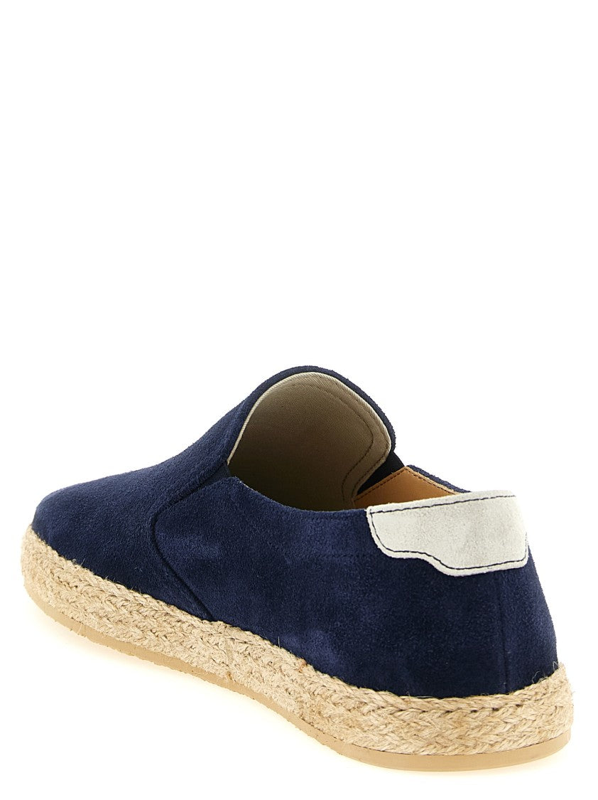 Brunello Cucinelli Soft Suede Espadrilles With Contrasting Heel