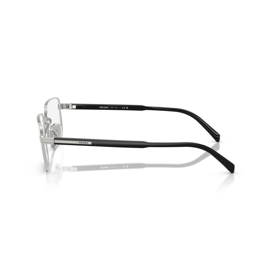 Prada 0Pr B51v Rectangular Aluminum Frame Eyeglasses