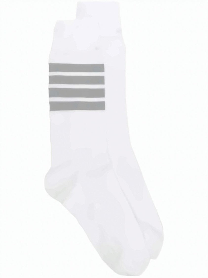 Thom Browne Classic Crew Length White Socks
