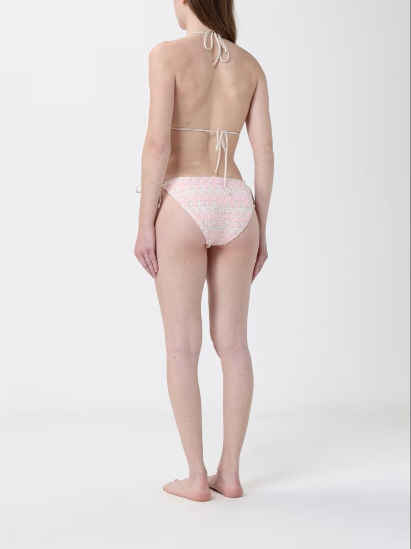 Mc2 Saint Barth Classic Triangle Bikini Set With Adjustable Ties