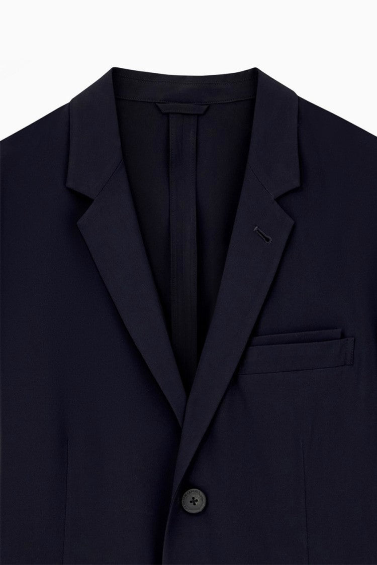 Emporio Armani Navy Two-Button Viscose-Blend Blazer