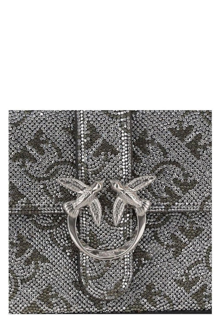 Pinko Modern Minimalist Silver Bag With Reflective Surface
