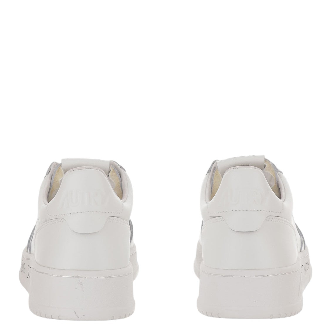 Autry Graffiti-Embellished Leather Sneakers With Round Toe Design