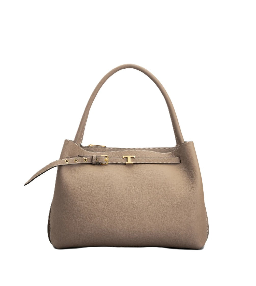 Tod's Structured Handbag With Decorative Strap And Gold-Tone Accents