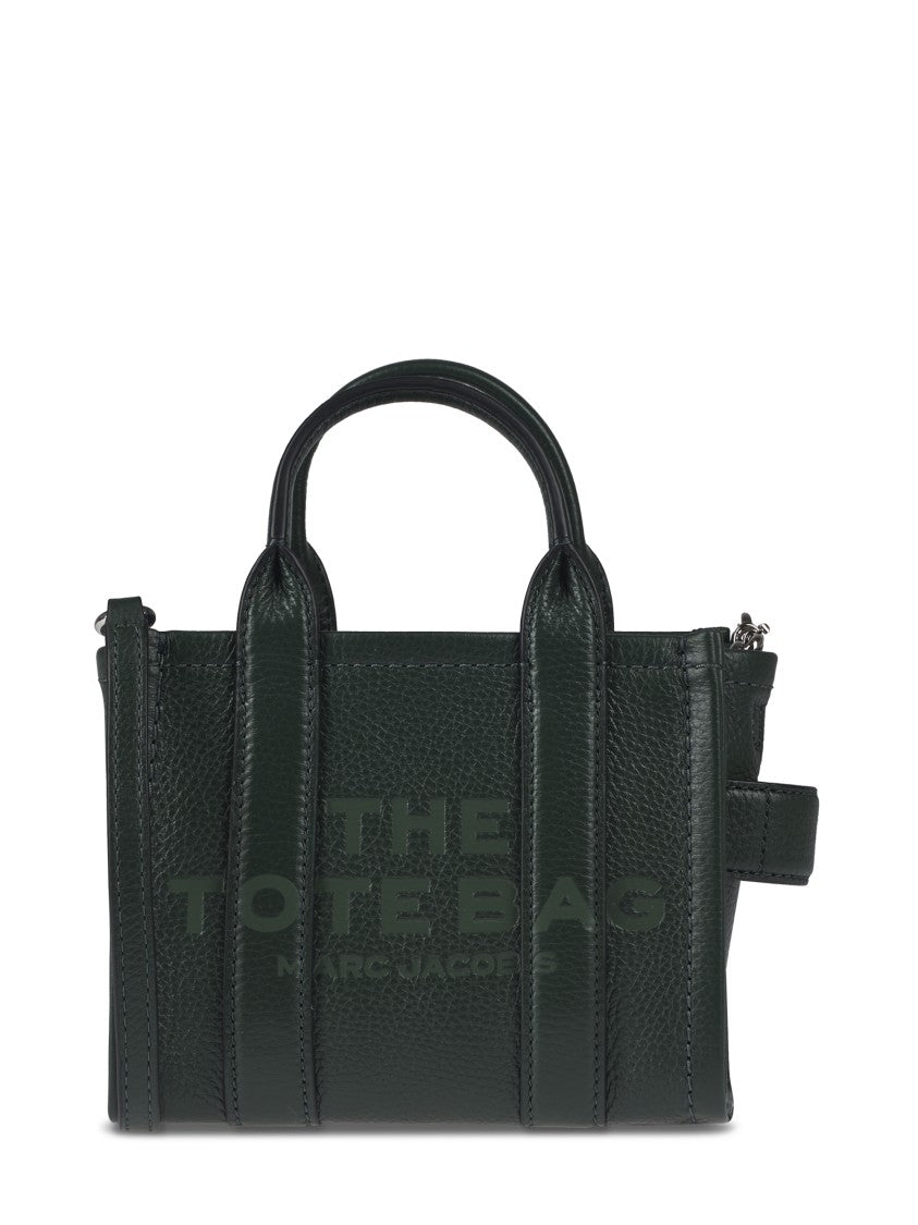 Marc Jacobs Structured Green Leather Crossbody Tote