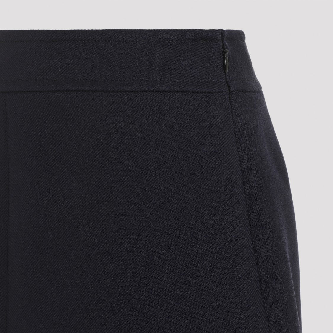 Celine A-Line Mini Skirt In Blue Ink Virgin Wool