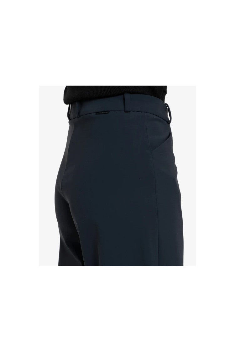 Rrd Black Cotton-Blend Wide-Leg Pants